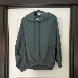 Madewell Wonens Teal Hoodie Sweatshirt